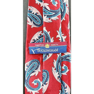 Men's Neck Tie Buckingham Silk L56" W 3.0" Red